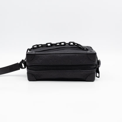Mini Soft Trunk Bag Black Monogram Embossed Taurillon Leather