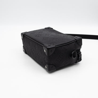 Mini Soft Trunk Bag Black Monogram Embossed Taurillon Leather