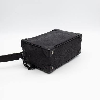 Mini Soft Trunk Bag Black Monogram Embossed Taurillon Leather