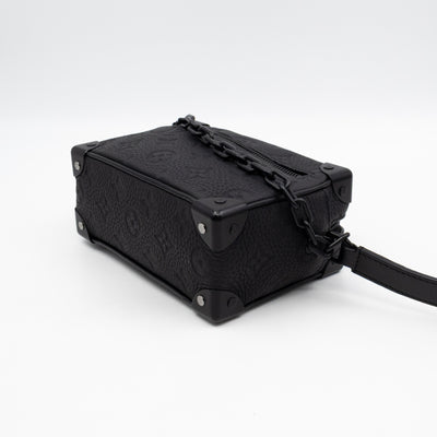 Mini Soft Trunk Bag Black Monogram Embossed Taurillon Leather