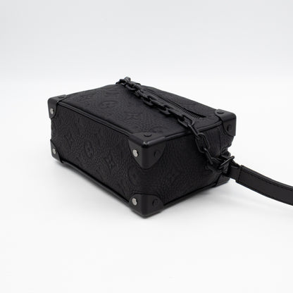 Mini Soft Trunk Bag Black Monogram Embossed Taurillon Leather