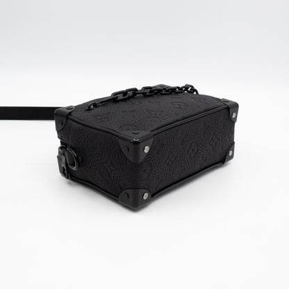 Mini Soft Trunk Bag Black Monogram Embossed Taurillon Leather