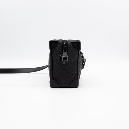 Mini Soft Trunk Bag Black Monogram Embossed Taurillon Leather