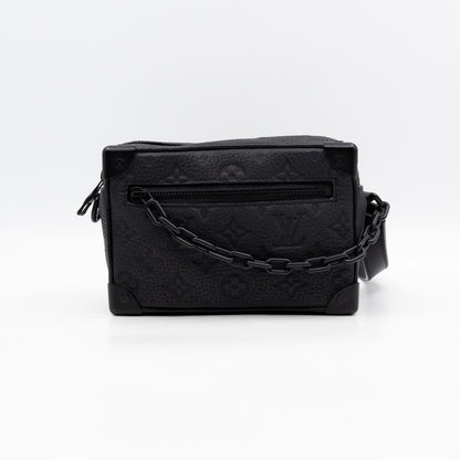 Mini Soft Trunk Bag Black Monogram Embossed Taurillon Leather