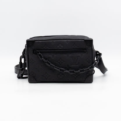 Mini Soft Trunk Bag Black Monogram Embossed Taurillon Leather