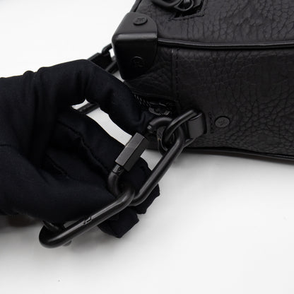 Mini Soft Trunk Bag Black Monogram Embossed Taurillon Leather