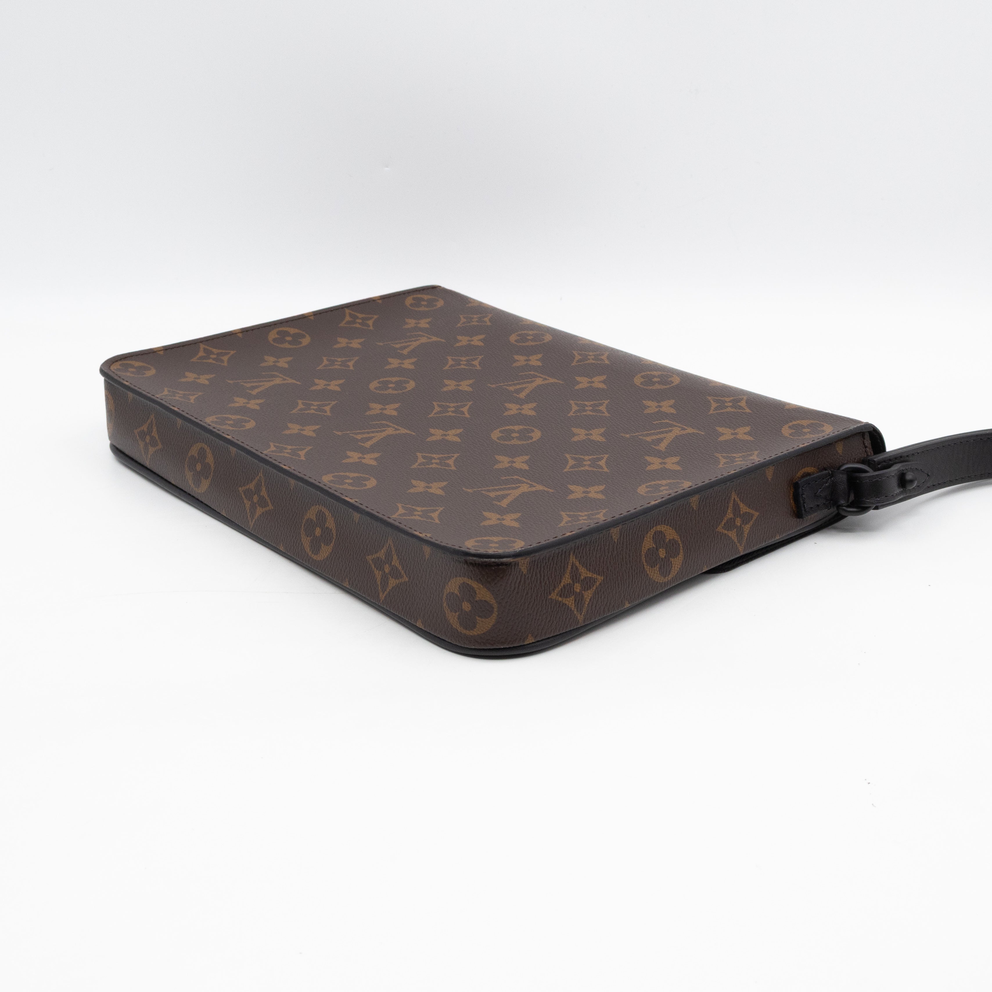 S-lock A4 Pouch Monogram Macassar