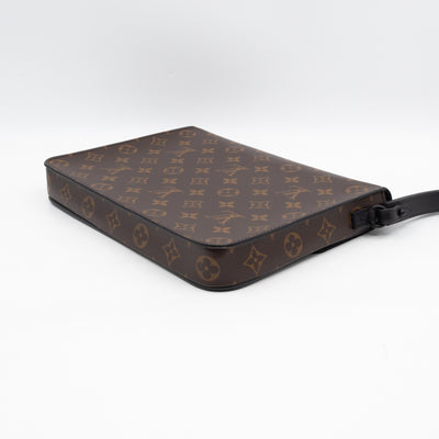 S-lock A4 Pouch Monogram Macassar