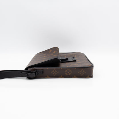 S-lock A4 Pouch Monogram Macassar