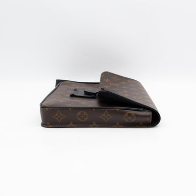 S-lock A4 Pouch Monogram Macassar