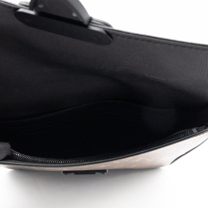 S-lock A4 Pouch Monogram Macassar