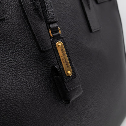 Sac de Jour North South Tote Black Grained Leather