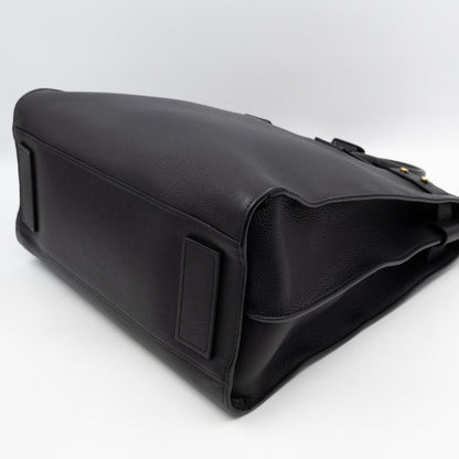 Sac de Jour North South Tote Black Grained Leather