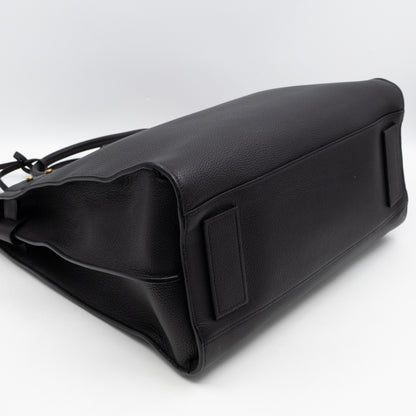 Sac de Jour North South Tote Black Grained Leather