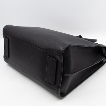 Sac de Jour North South Tote Black Grained Leather