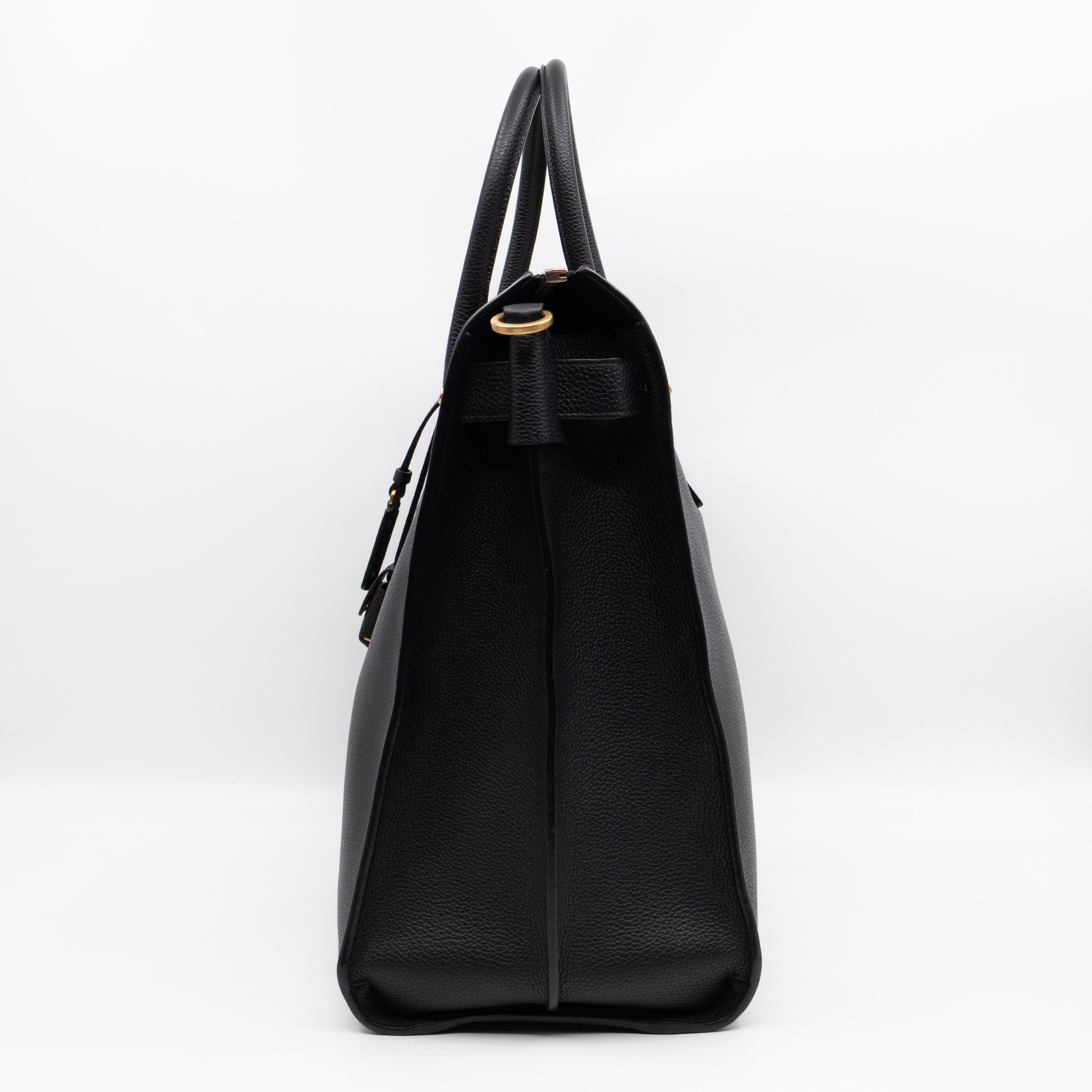 Sac de Jour North South Tote Black Grained Leather
