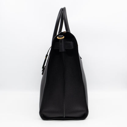 Sac de Jour North South Tote Black Grained Leather