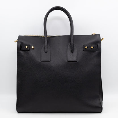 Sac de Jour North South Tote Black Grained Leather