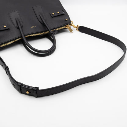 Sac de Jour North South Tote Black Grained Leather