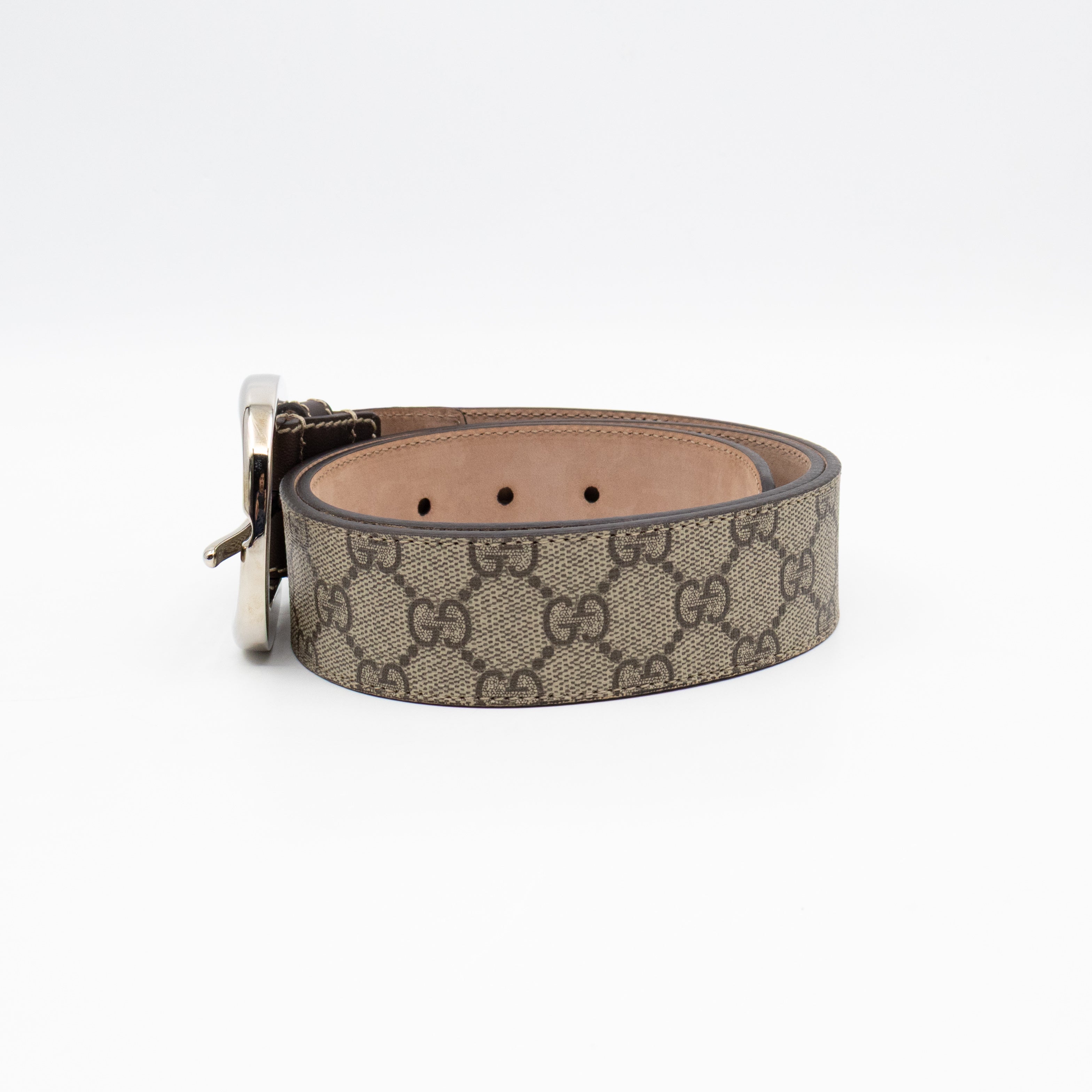 Wide Belt GG Supreme Brown Leather 90 cm