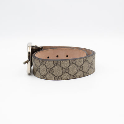 Wide Belt GG Supreme Brown Leather 90 cm