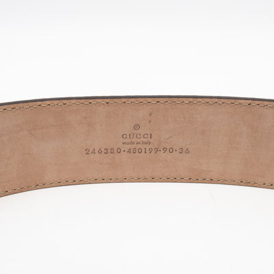 Wide Belt GG Supreme Brown Leather 90 cm