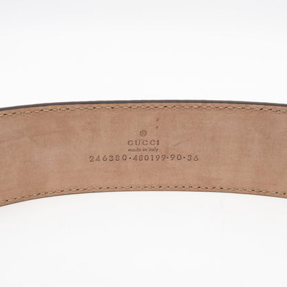 Wide Belt GG Supreme Brown Leather 90 cm