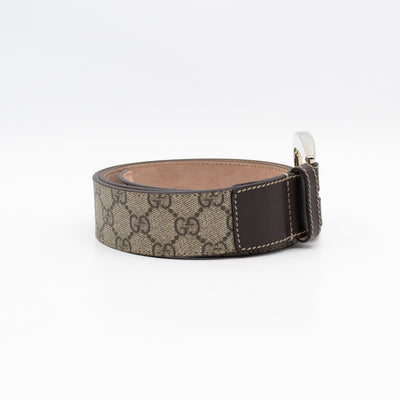 Wide Belt GG Supreme Brown Leather 90 cm
