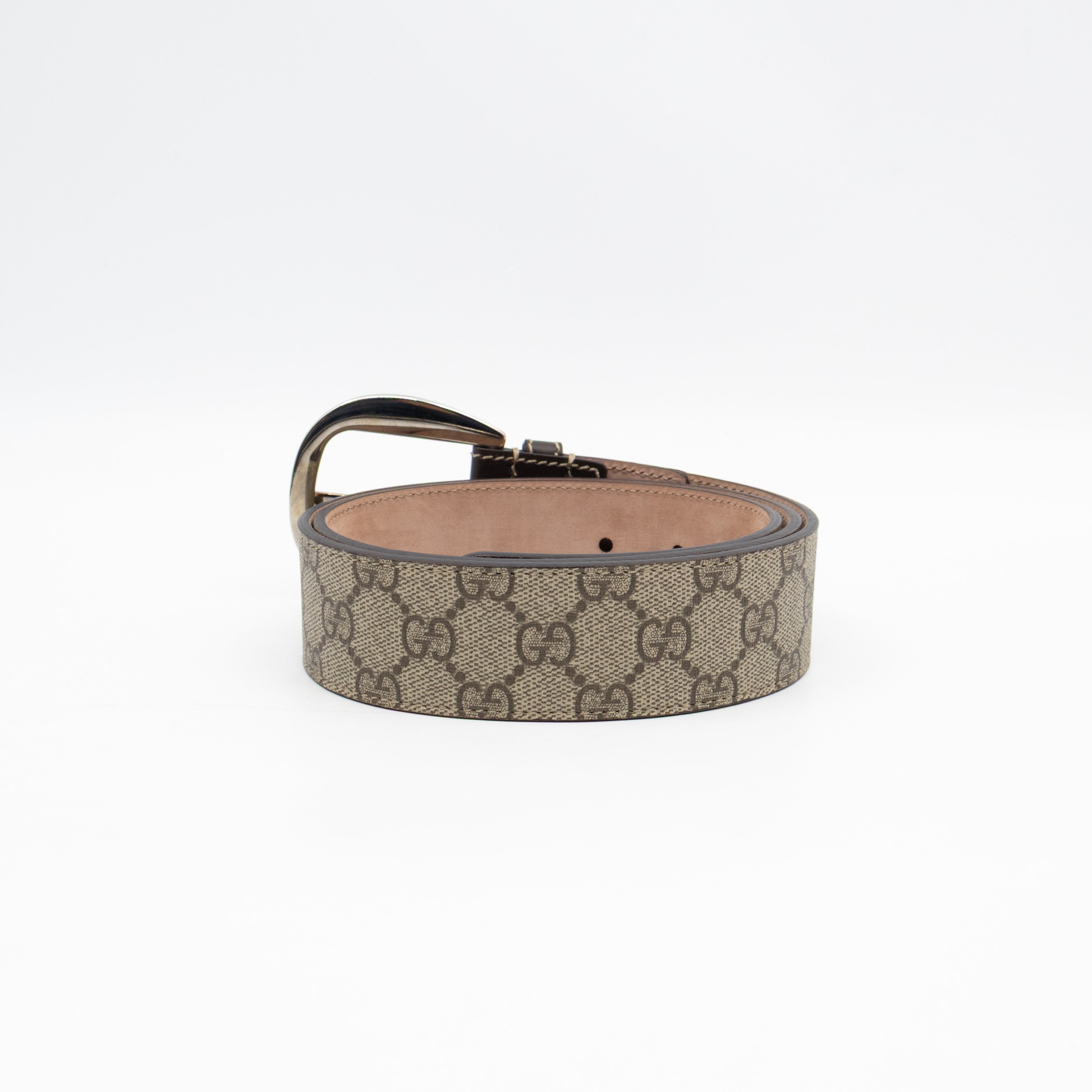 Wide Belt GG Supreme Brown Leather 95 cm