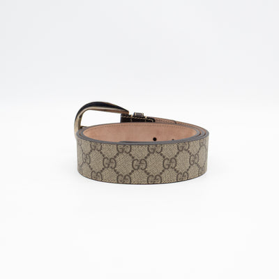 Wide Belt GG Supreme Brown Leather 95 cm