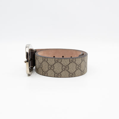 Wide Belt GG Supreme Brown Leather 95 cm