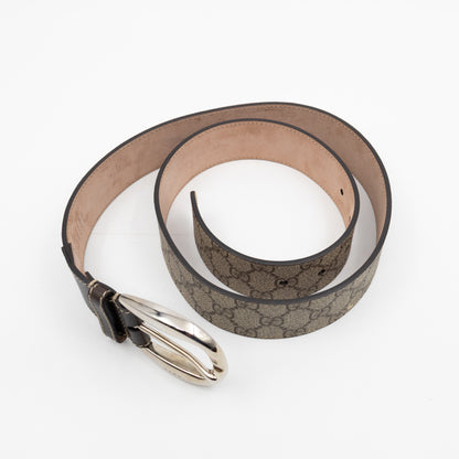 Wide Belt GG Supreme Brown Leather 95 cm
