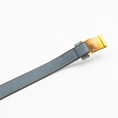 Small Barcelona Slate Blue Leather