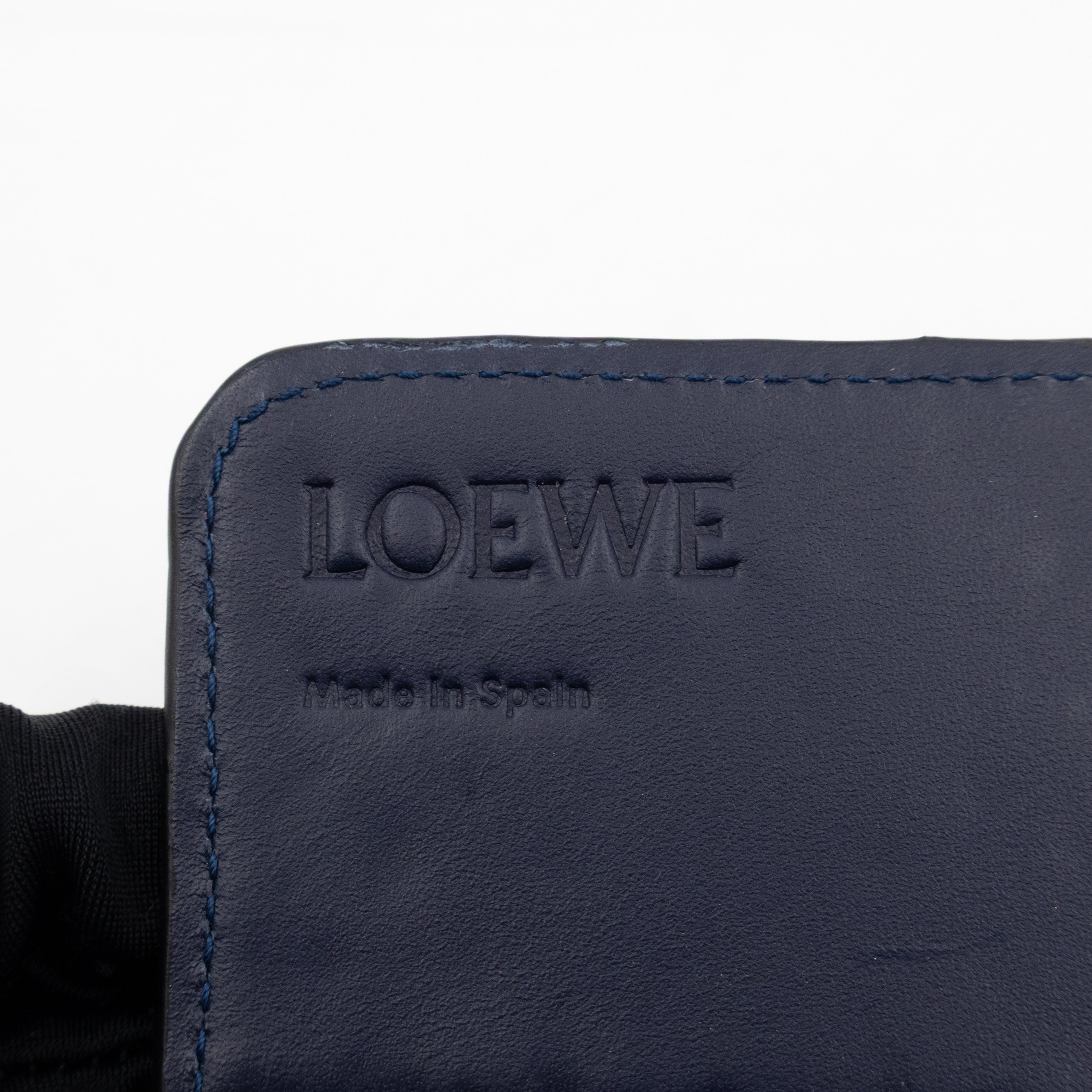 Anagram Continental Wallet Blue Leather
