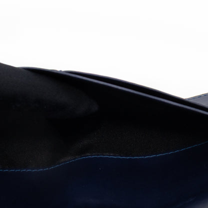 Anagram Continental Wallet Blue Leather