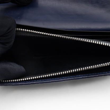 Anagram Continental Wallet Blue Leather