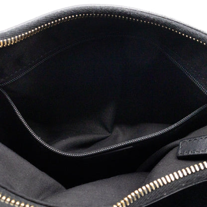 Abbey D-Ring Shoulder Bag Black GG Canvas