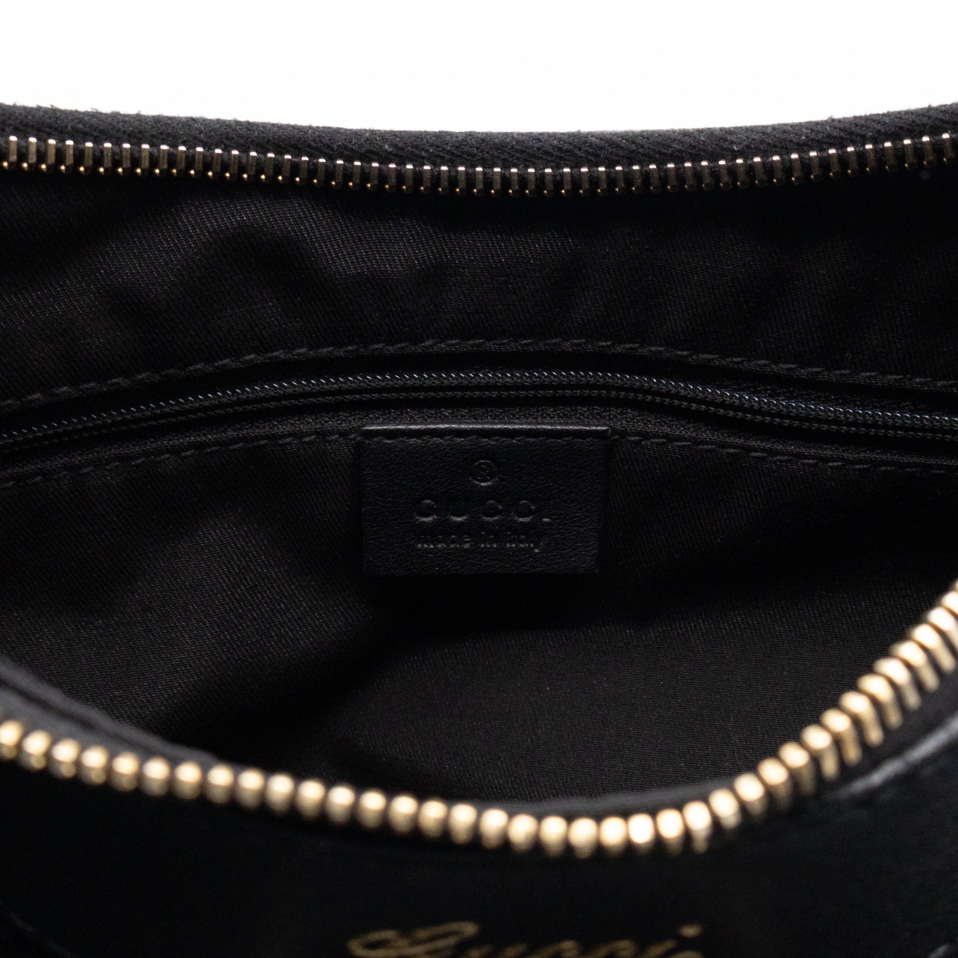 Abbey D-Ring Shoulder Bag Black GG Canvas