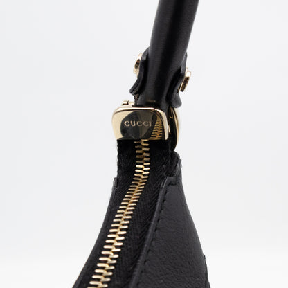 Abbey D-Ring Shoulder Bag Black GG Canvas