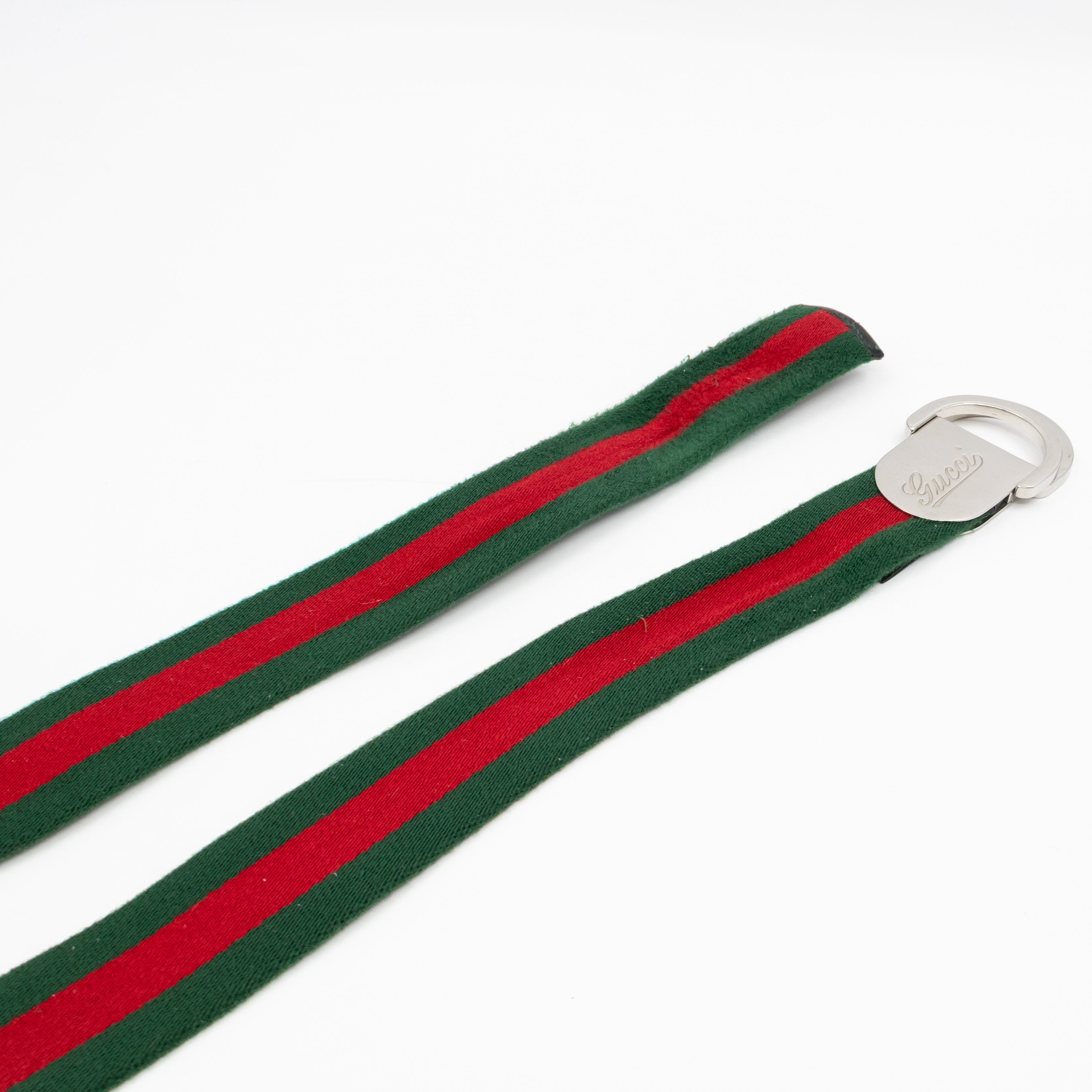 Web Stripe Canvas Belt 100 cm Red & Green