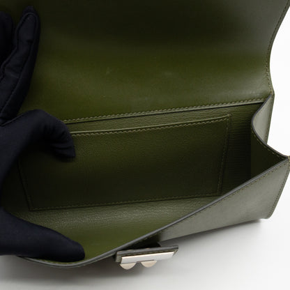 Medor 23 Clutch Green Leather