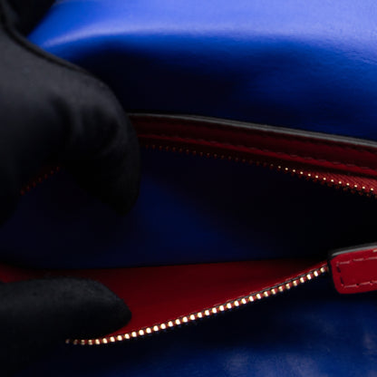 Rockstud Spike Medium Shoulder Bag Blue Velvet