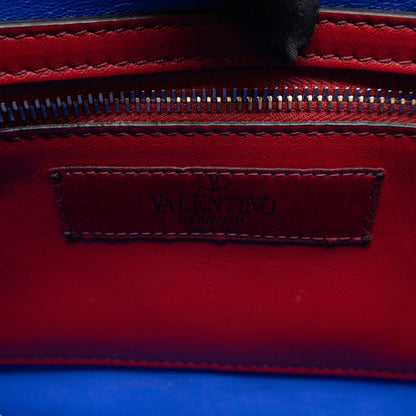 Rockstud Spike Medium Shoulder Bag Blue Velvet