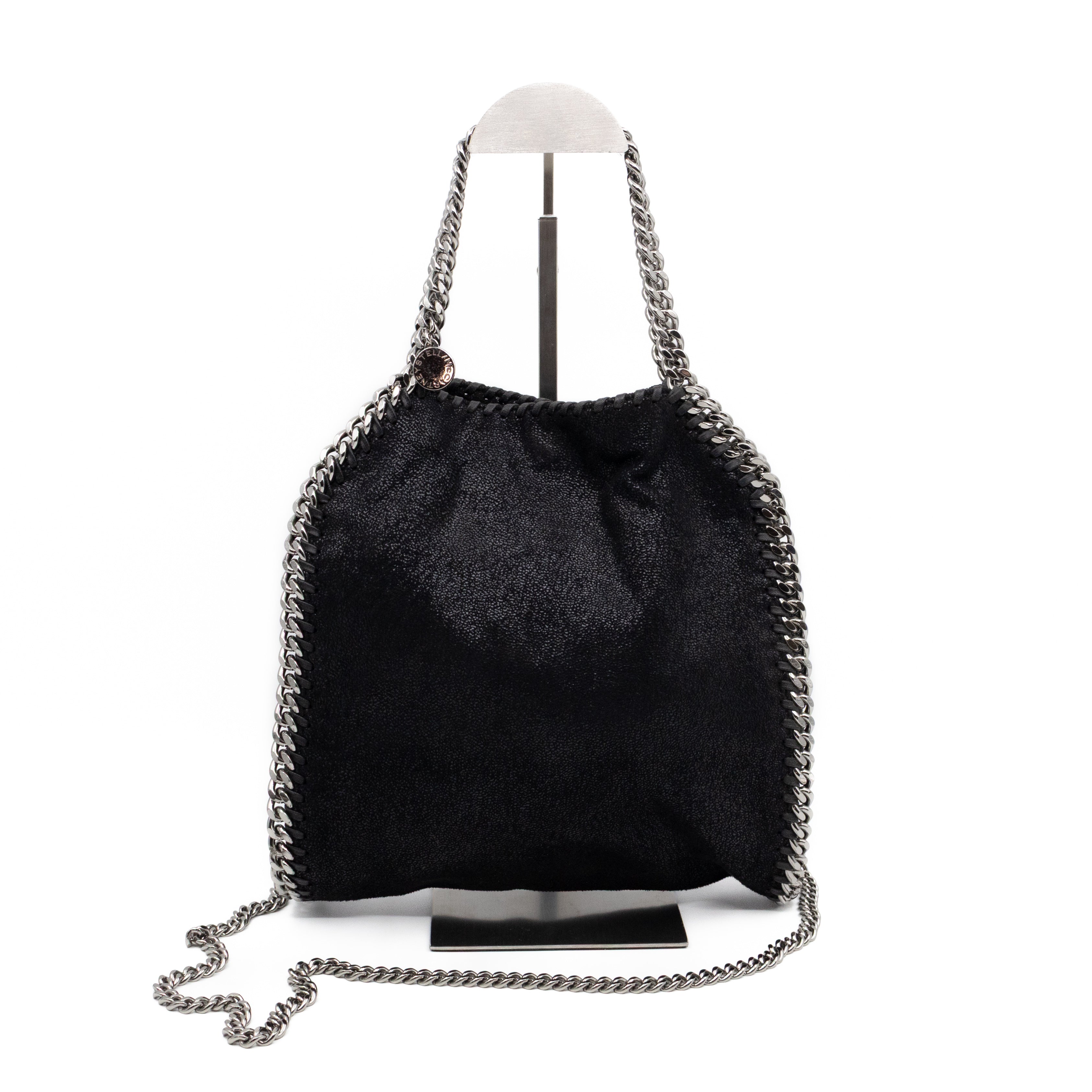 Falabella Fold Over Mini Tote Black