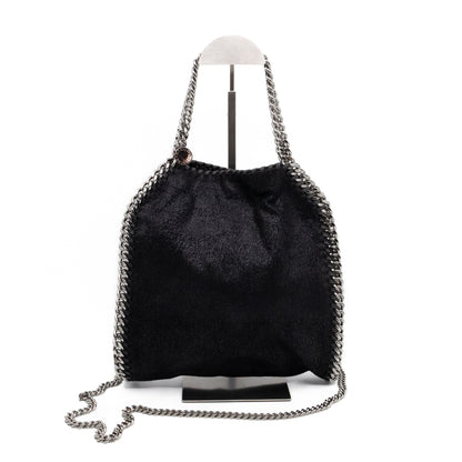 Falabella Fold Over Mini Tote Black