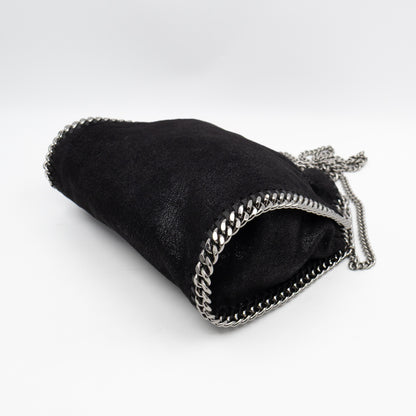 Falabella Fold Over Mini Tote Black