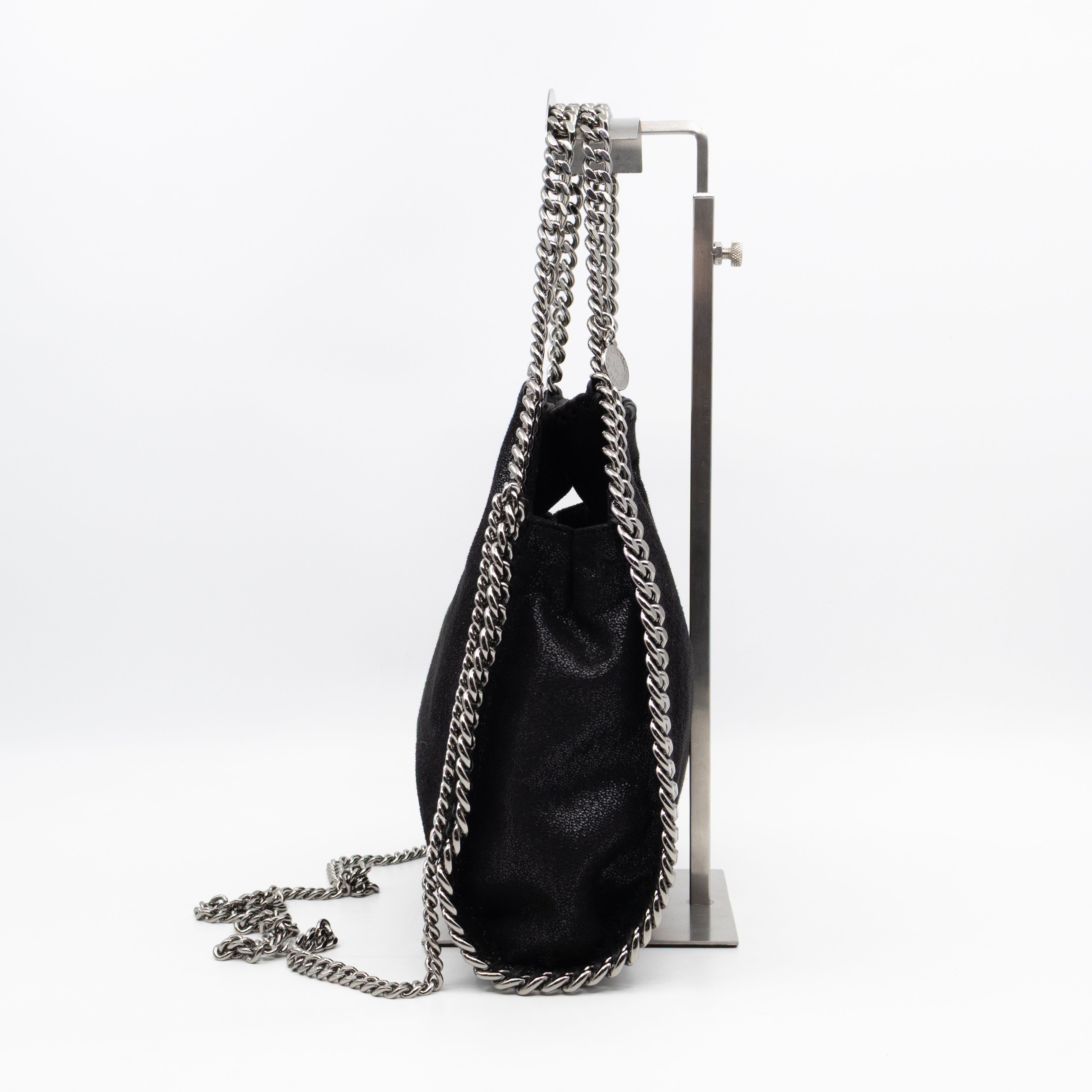 Falabella Fold Over Mini Tote Black