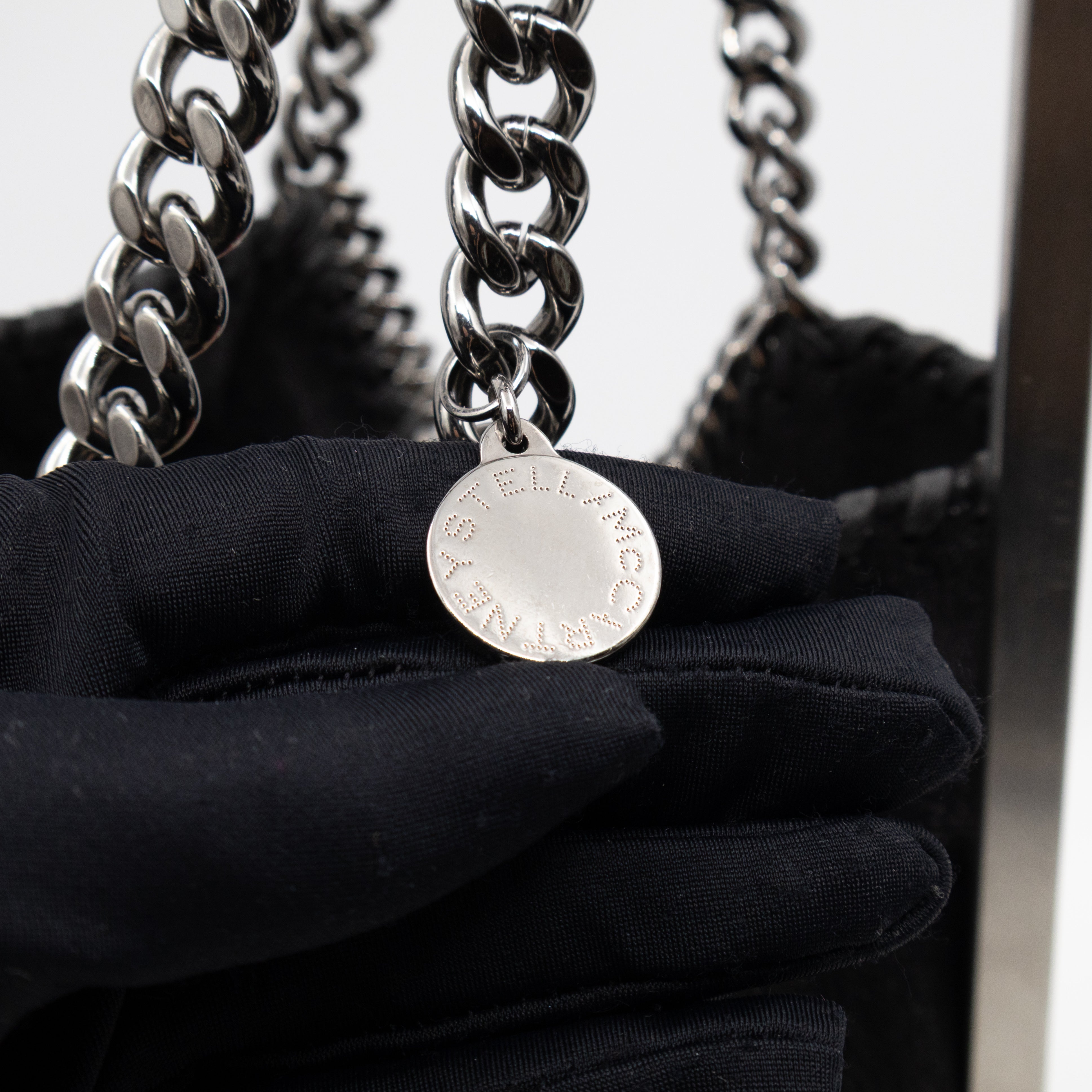 Falabella Fold Over Mini Tote Black