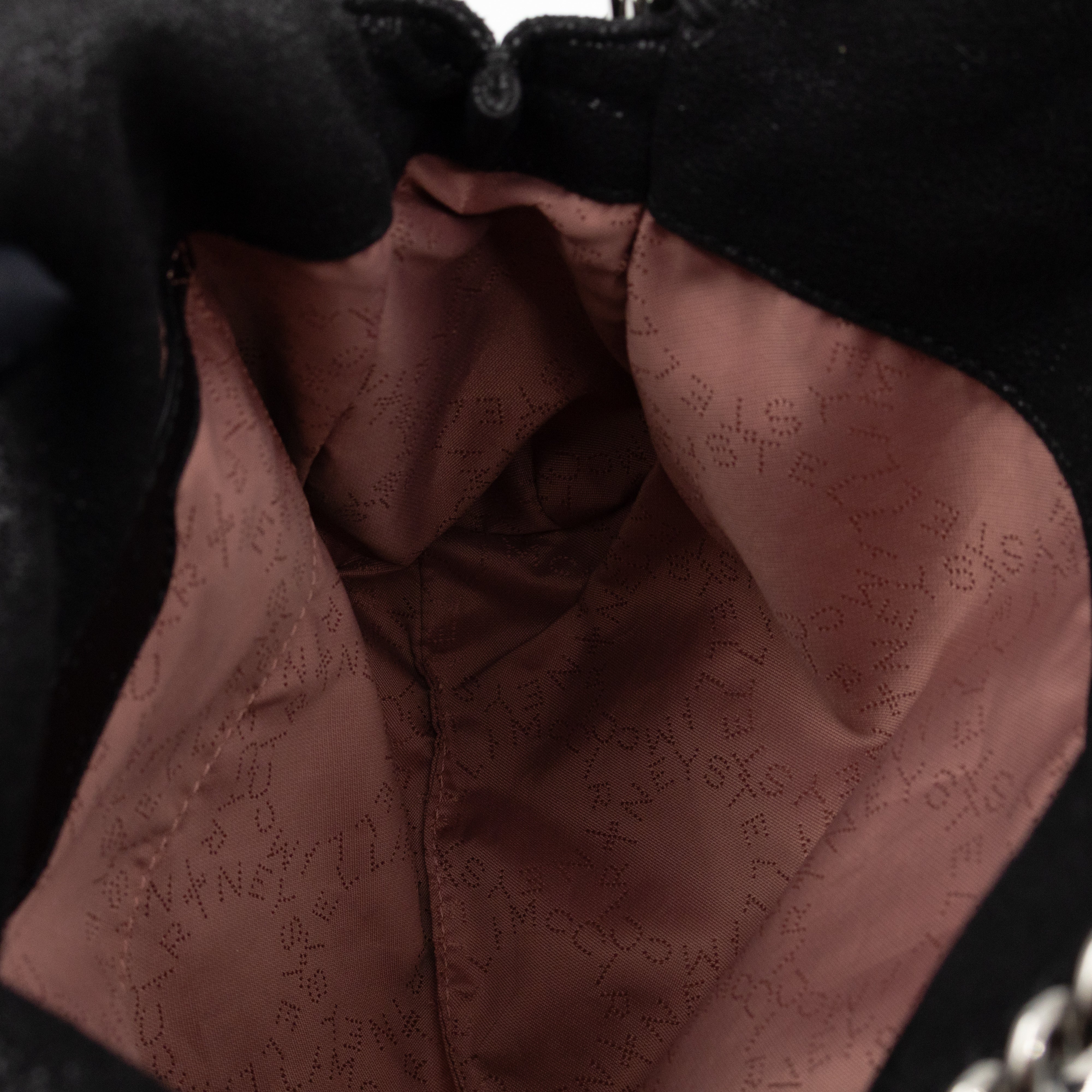 Falabella Fold Over Mini Tote Black