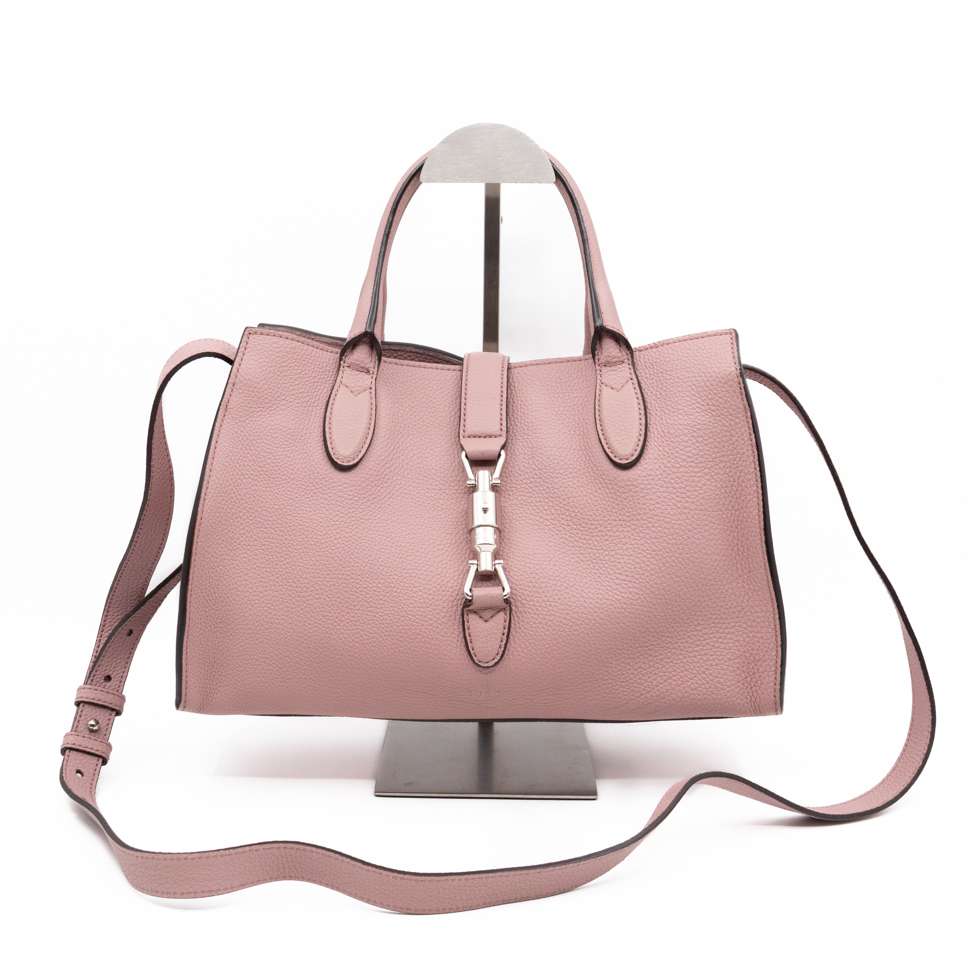 New Jackie Top Handle Bag Pink Leather